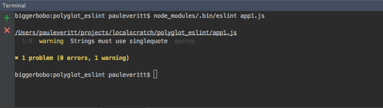 ESLint command line