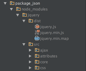 jQuery in node_modules